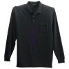 Long Sleeve Silk Touch Polo with Pocket Long Sleeve Silk Touch Polo with Pocket Thumbnail