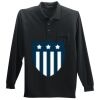 Long Sleeve Silk Touch Polo with Pocket Thumbnail